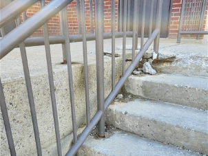High School ramp deterioration